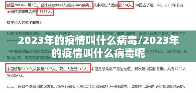 2023年的疫情叫什么病毒/2023年的疫情叫什么病毒呢