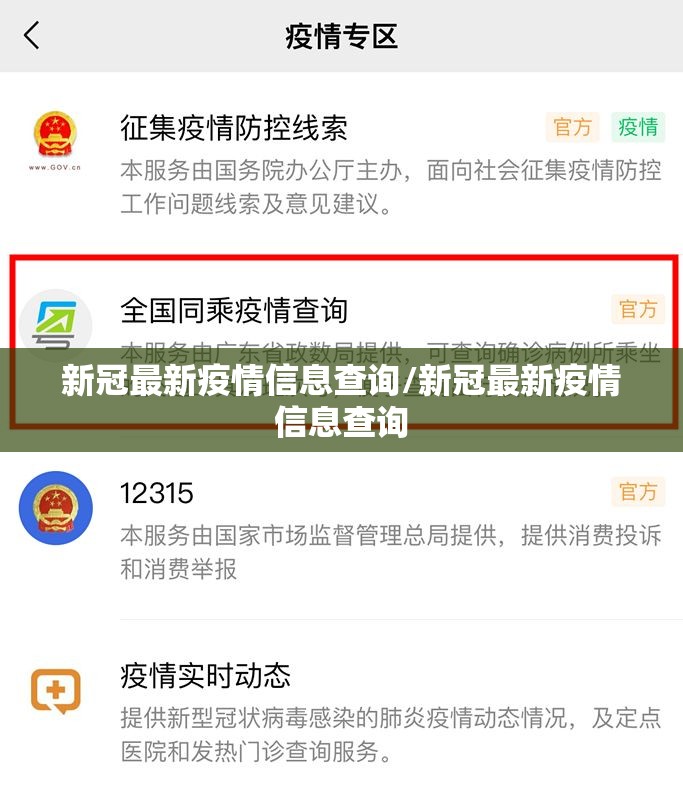 新冠最新疫情信息查询/新冠最新疫情信息查询