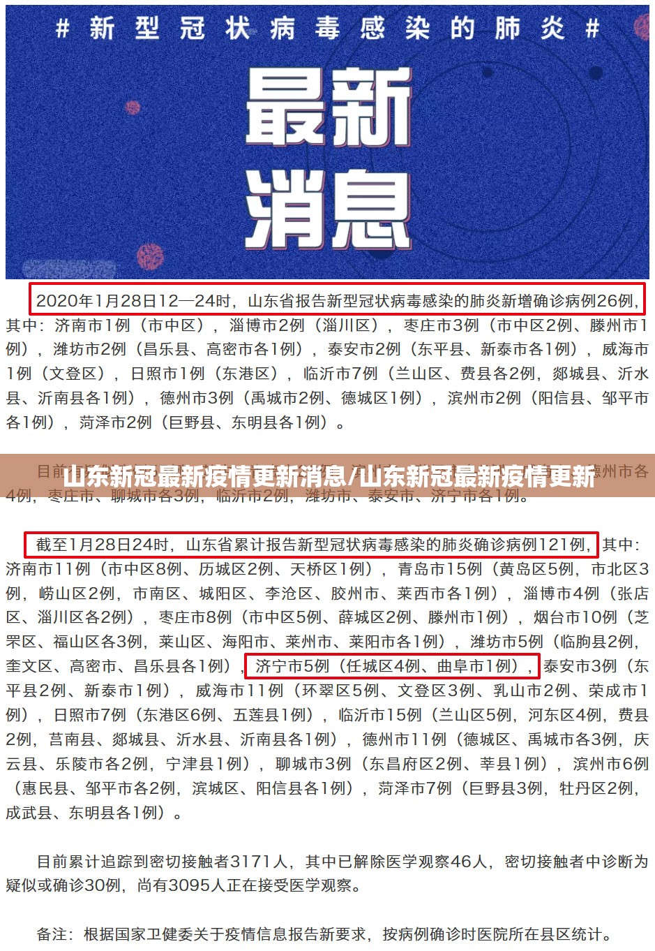 山东新冠最新疫情更新消息/山东新冠最新疫情更新