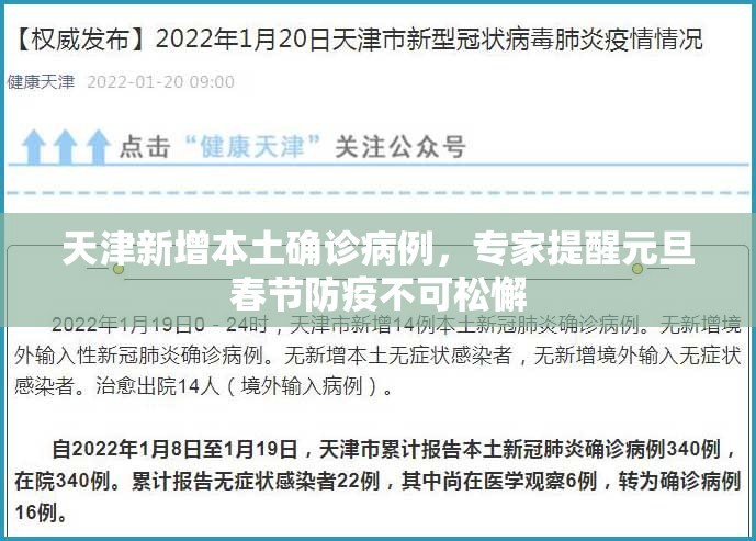 天津新增本土确诊病例，专家提醒元旦春节防疫不可松懈