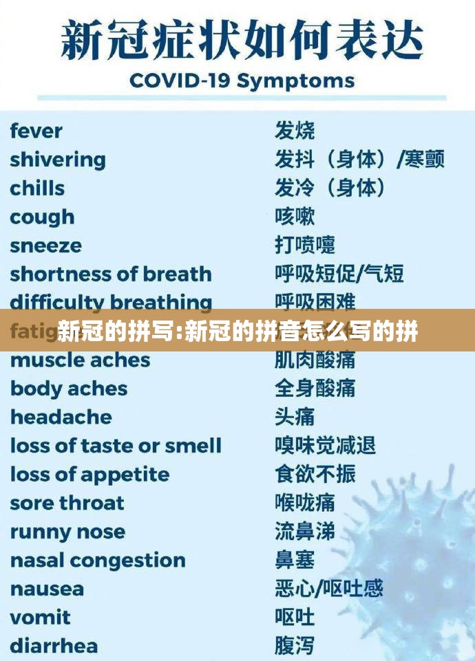 新冠的拼写:新冠的拼音怎么写的拼