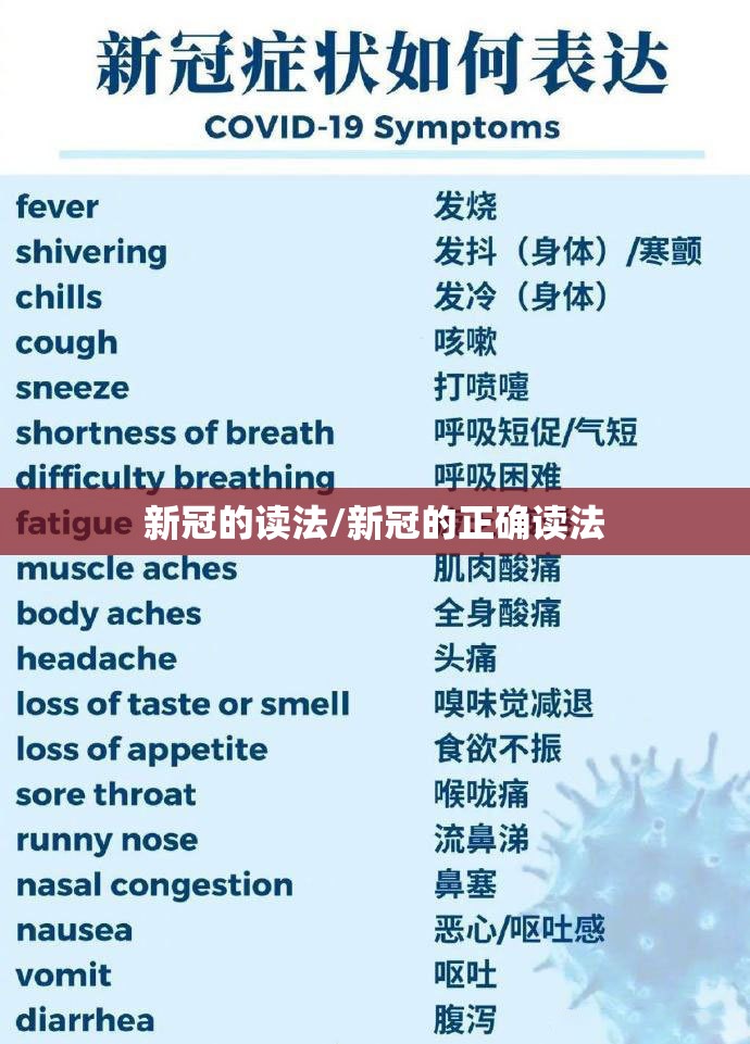 新冠的读法/新冠的正确读法