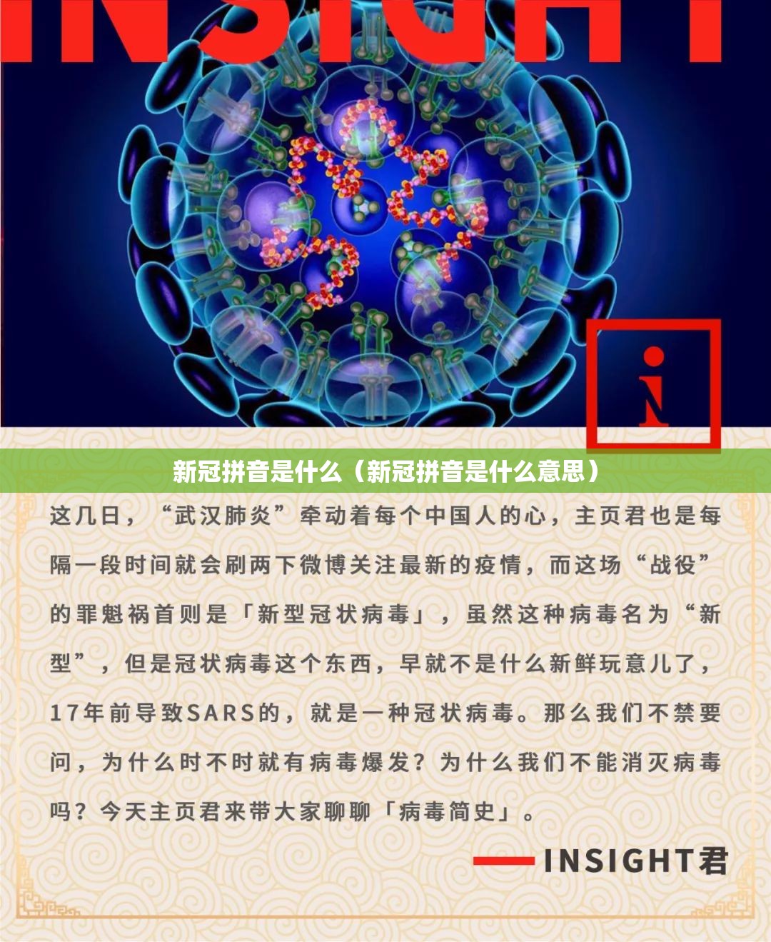 新冠拼音是什么（新冠拼音是什么意思）