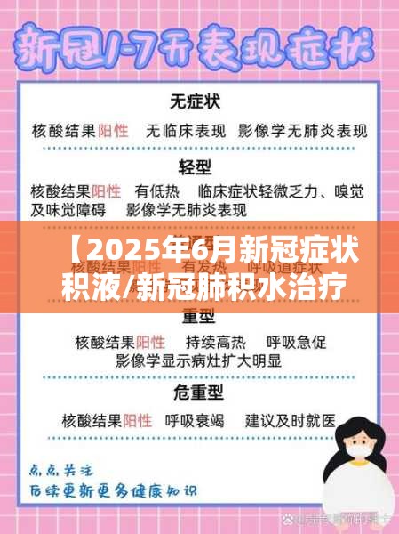 【2025年6月新冠症状 积液/新冠肺积水治疗方法】