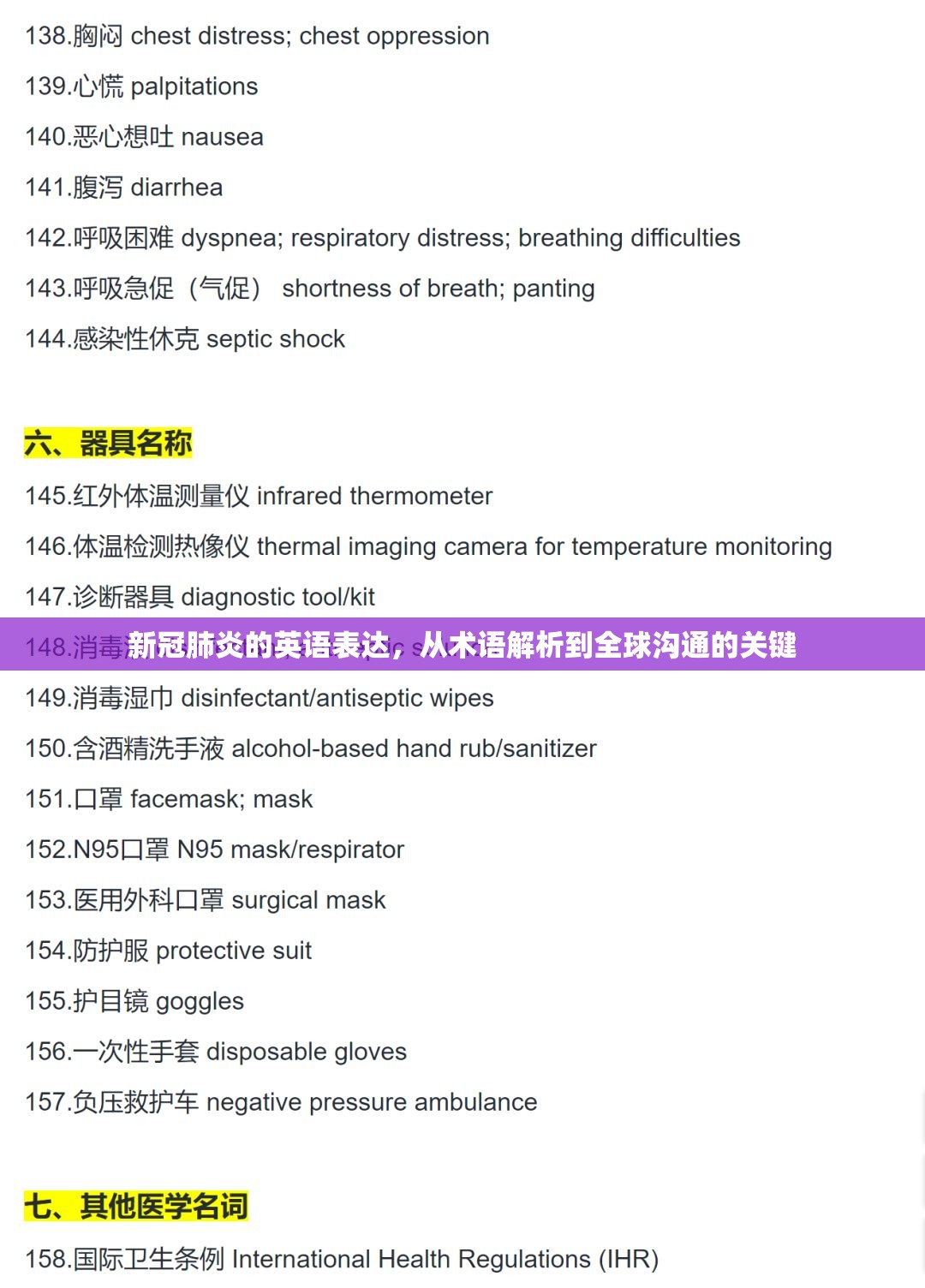 新冠肺炎的英语表达，从术语解析到全球沟通的关键