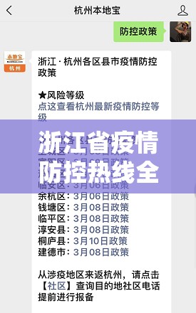 浙江省疫情防控热线全攻略，不止是电话号码，更是安心守护的生命线